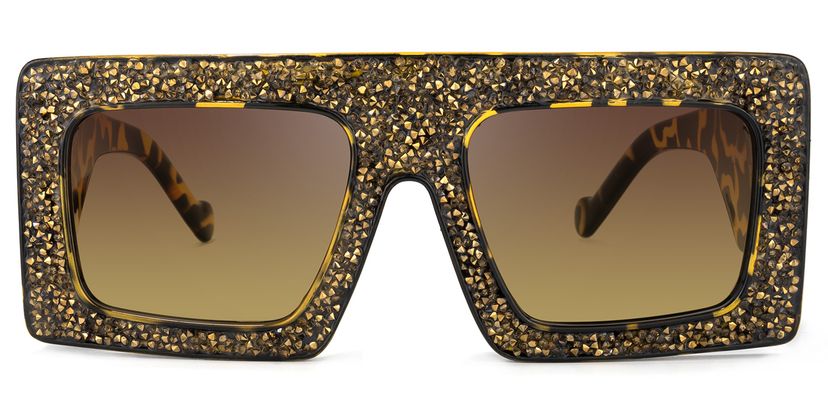 Bloom Square Yellow-Tortoise Sunglasses