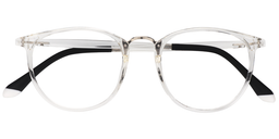 Shirley Round Clear Glasses1