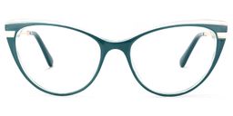 Sadie Cateye Dark-Green Glasses0