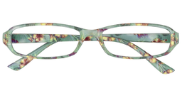Pennie Rectangle Green Reading Glasses1