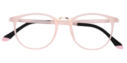 Shirley Round Transparent Pink Glasses1