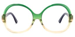 Silas Round Green Glasses0