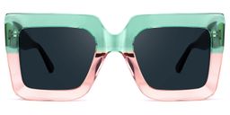 Brandon Square Green-Pink Sunglasses0