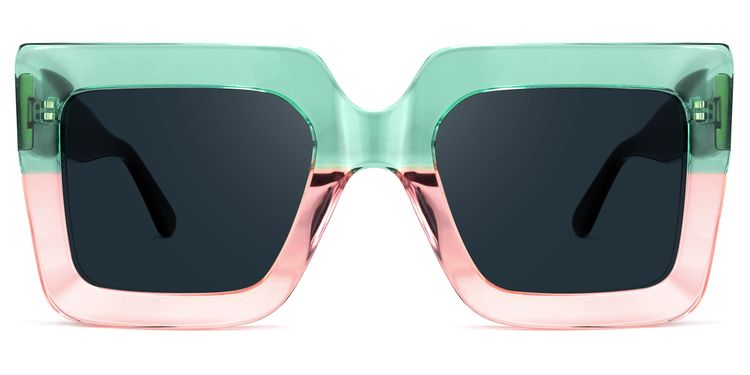 Brandon Square Green-Pink Sunglasses