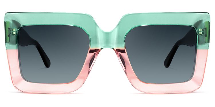 Brandon Square Green-Pink Sunglasses