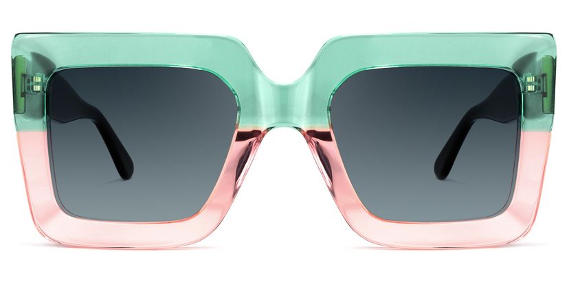 Brandon Square Green-Pink Sunglasses