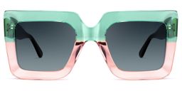 Brandon Square Green-Pink Sunglasses0