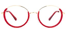 Finley Round Red Glasses0