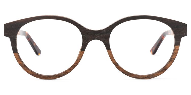 Carla Round Wood Glasses
