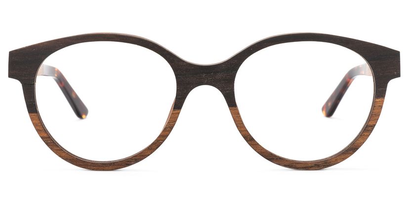 Carla Round Wood Glasses