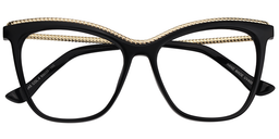 Cora Cateye Black Glasses1