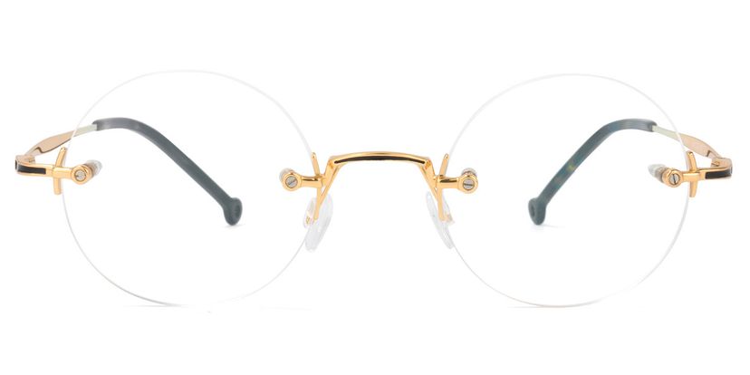 Jasmine Round Gold Glasses