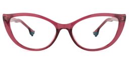 Theodore Cateye Burgundy Glasses0