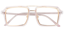 Nellie Aviator Pink-Gold Glasses1
