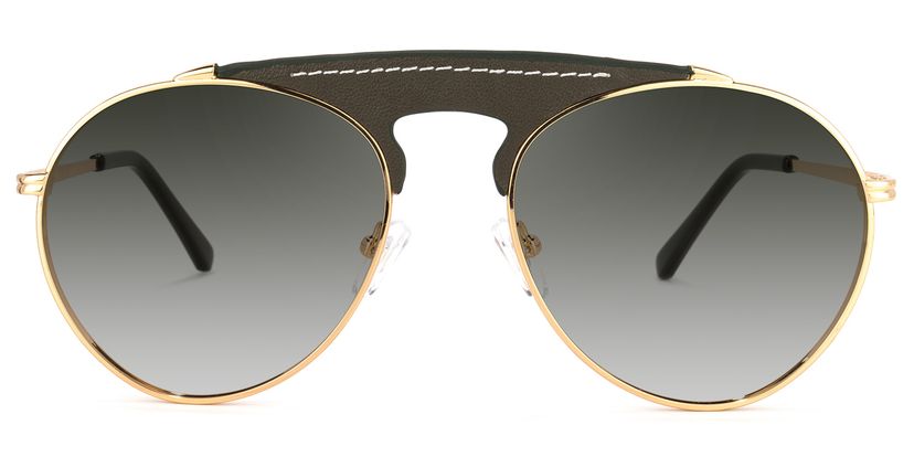 Elvira Geometric Dark-Green Sunglasses
