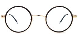 Leon Round Black Glasses0