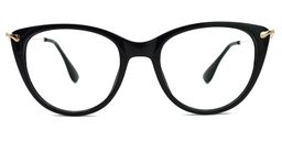 Clement Cat Eye Black Glasses0
