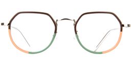 Matthew Geometric Green-Orange Glasses0