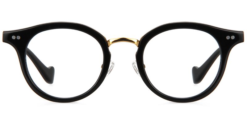 Aimee Round Black Glasses