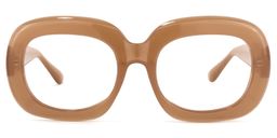 Wade Oval Brown Glasses0