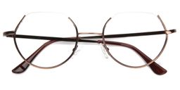 Zachary Half Rim Brown Glasses1
