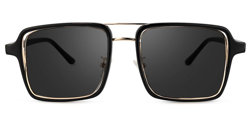 Nellie Aviator Black-Gold Sunglasses