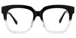 Xion Square Black-Clear Glasses0