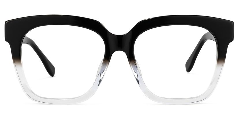 Xion Square Black-Clear Glasses