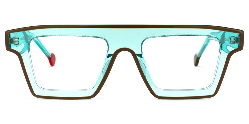 Gerri Square Turquoise Glasses