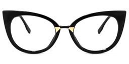Jacqueline Cat Eye Black Glasses0