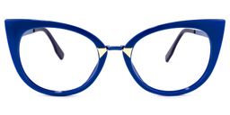 Jacqueline Cat Eye Blue Glasses0