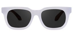 Diana Rectangle White Sunglasses0