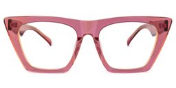 Cecile Cat Eye Pink Glasses0