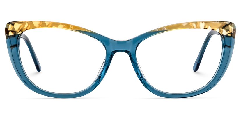 Claudius Cat Eye Blue Glasses