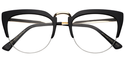 Cassiel Cat Eye Black Glasses1