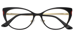 Geraldine Cateye Black Glasses 1