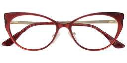 Geraldine Cateye Red Glasses 1