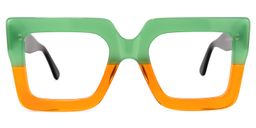 Brandon Square Orange Glasses0