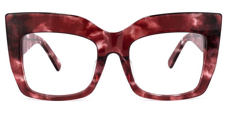 Charmaine Cat Eye Burgundy Glasses