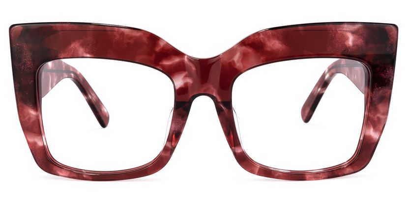 Charmaine Cat Eye Burgundy Glasses