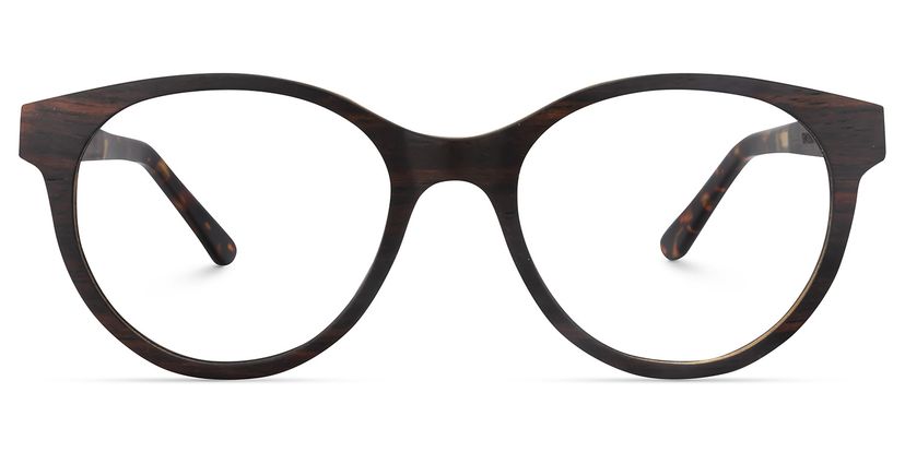 Carla Round Burnt Umber Glasses