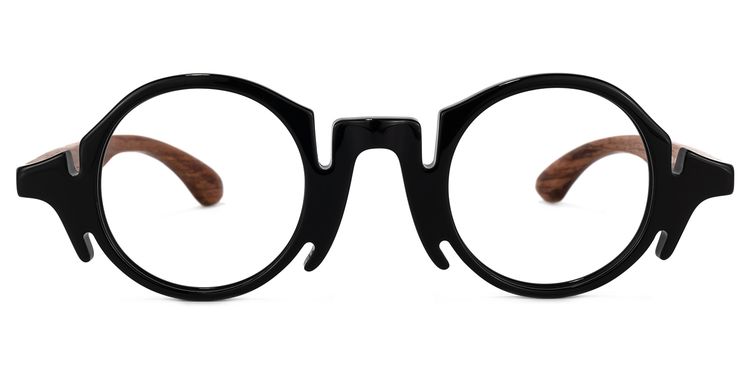 Charlie Round Black Glasses