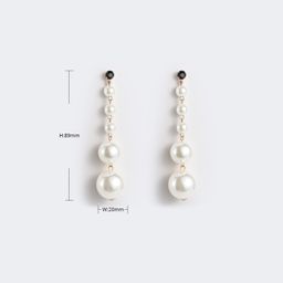 Vintage Elegant White Pearl Earrings 3