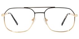Becci Geometric Black-Gold Glasses0