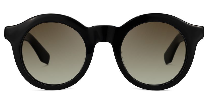 Barger Round Black Sunglasses