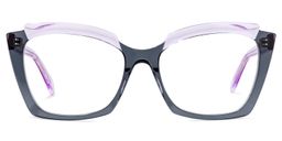 Benesa Browline Gray Glasses0