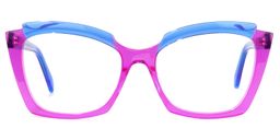 Benesa Browline Purple Glasses0