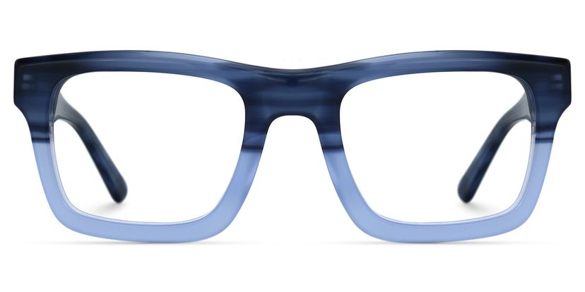 Riley Rectangle Blue Glasses