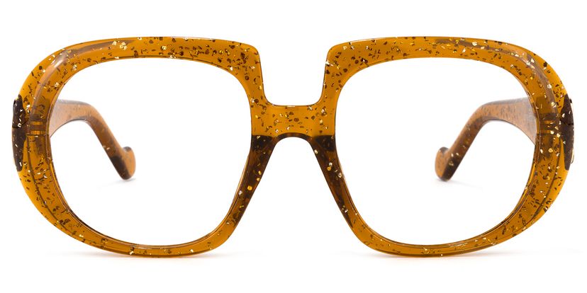 Mackenzie Geometric Earthy-Yellow Glasses