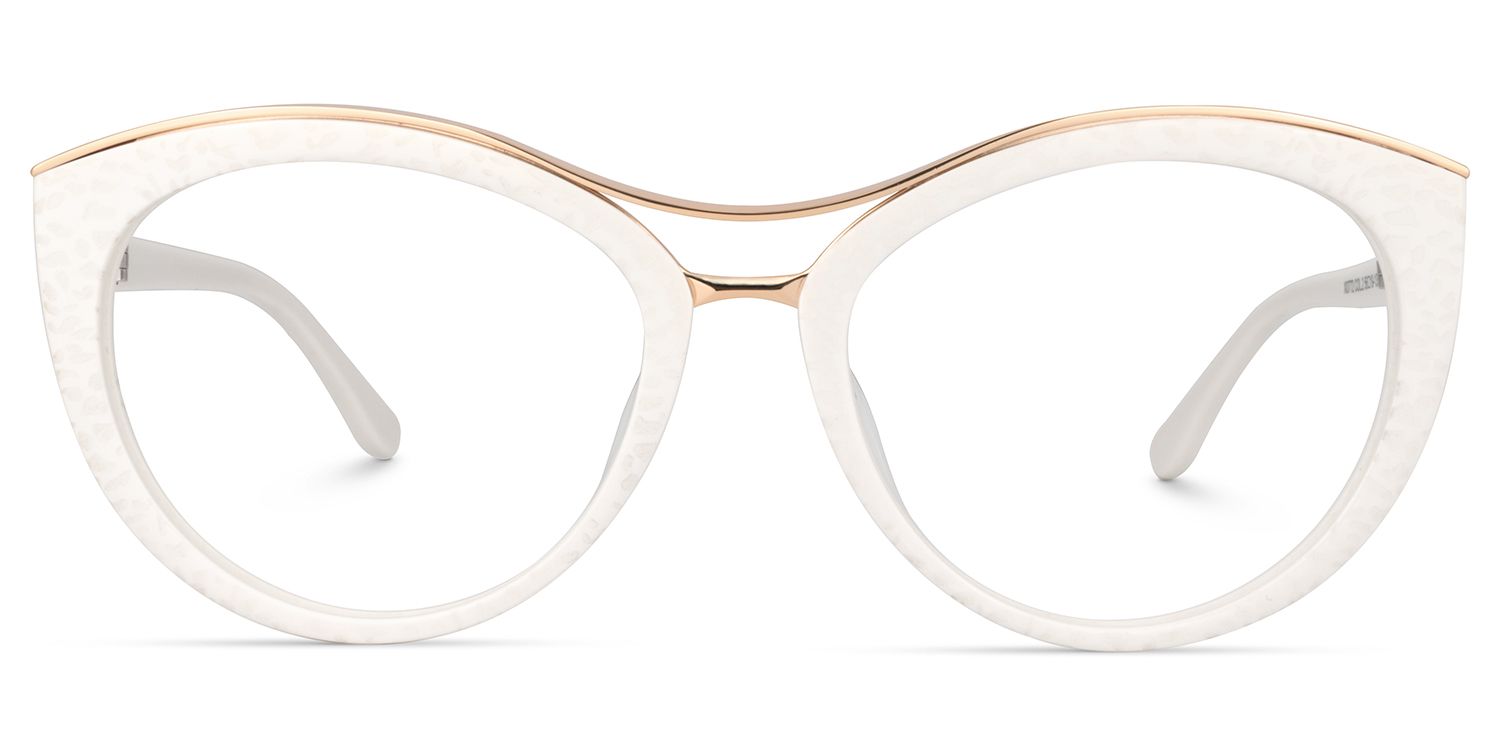 Cateye White Glasses0